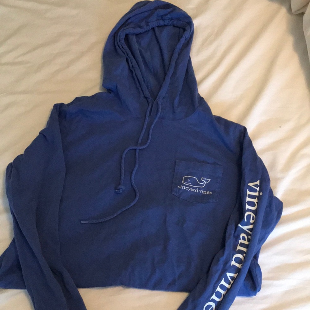 Blue Vineyard Vines Hooded Shirt